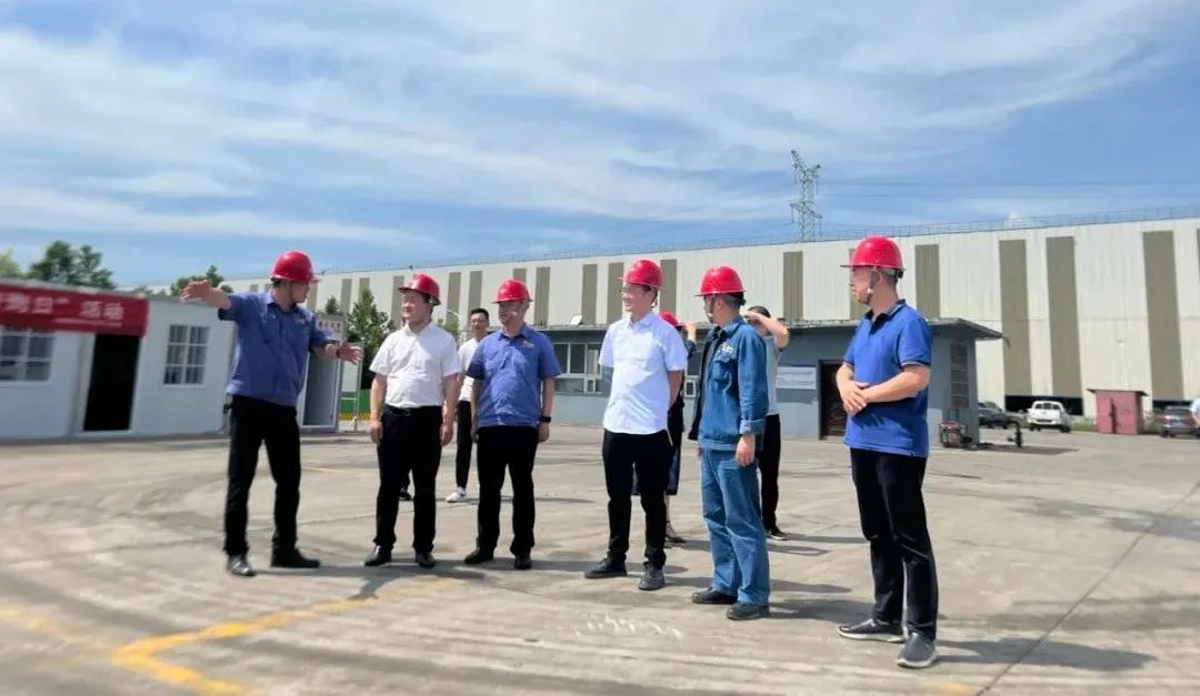 市縣領導到公司督導調研中厚板項目建設