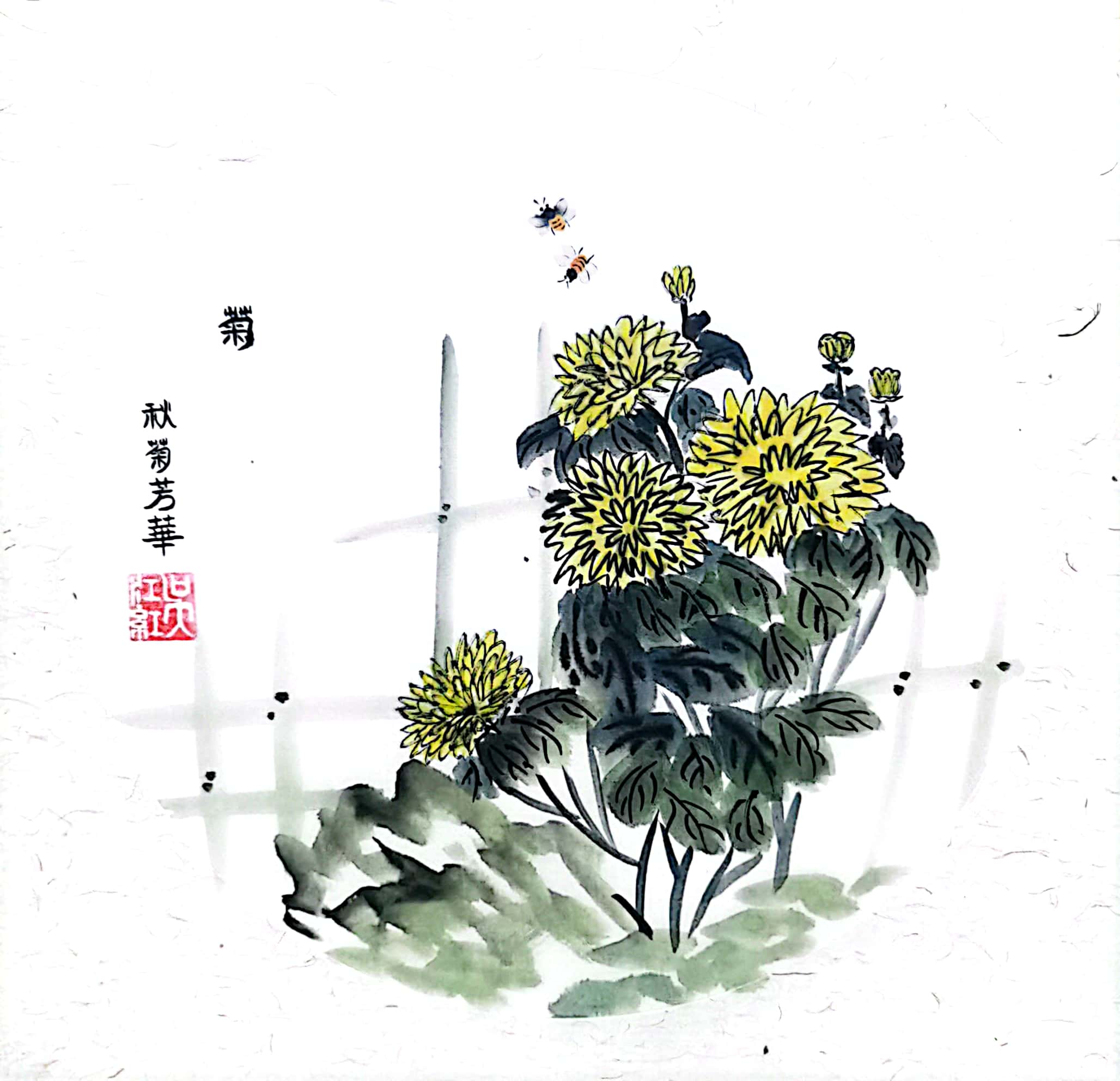 畫“梅蘭竹菊”君子氣節  揚干凈清爽廉潔之風