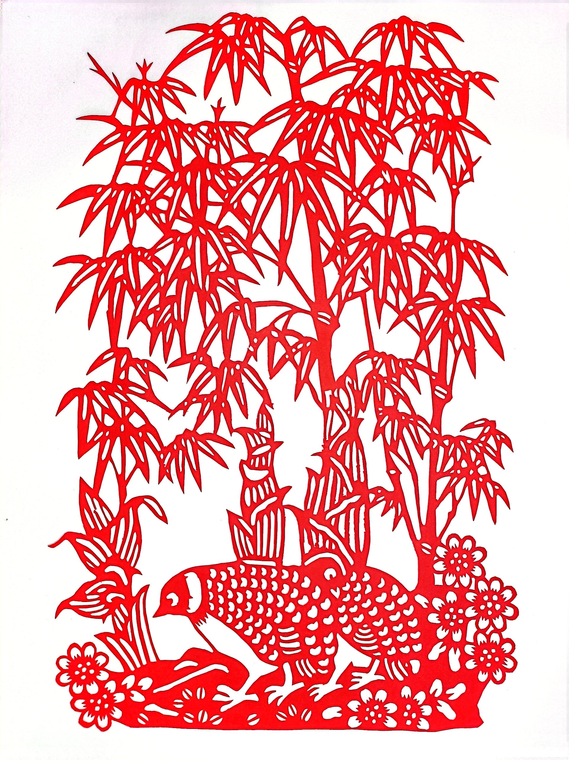 鏤紙四君子，廉韻入畫來